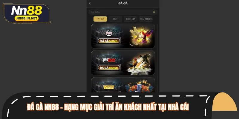 Đá gà NN88 ăn khách ngày từ ngày trình làng đầu tiên